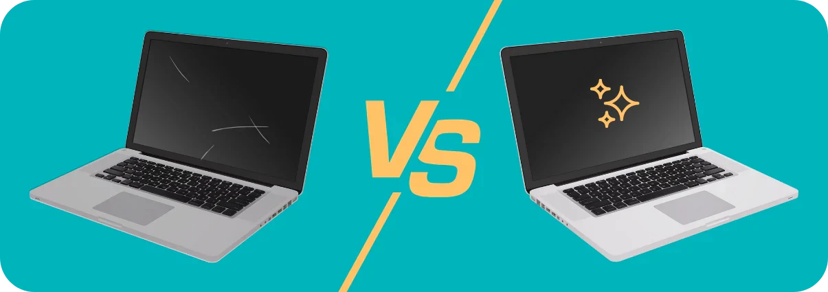 Banner het verschil tussen een tweedehands laptop en een refurbished laptop