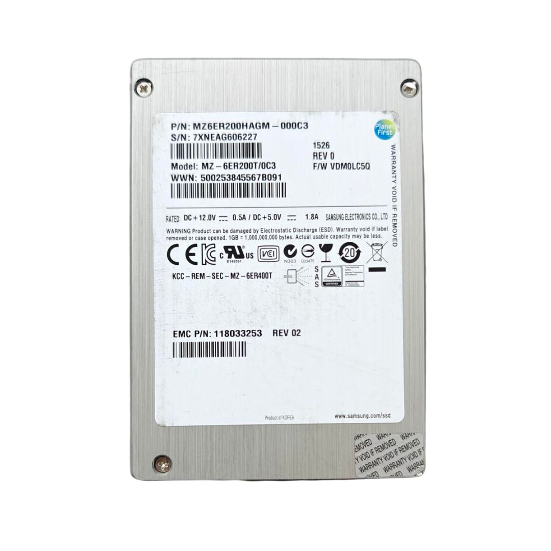 Samsung MZ6ER200HAGM-000C3 SAS 200GB 2.5"