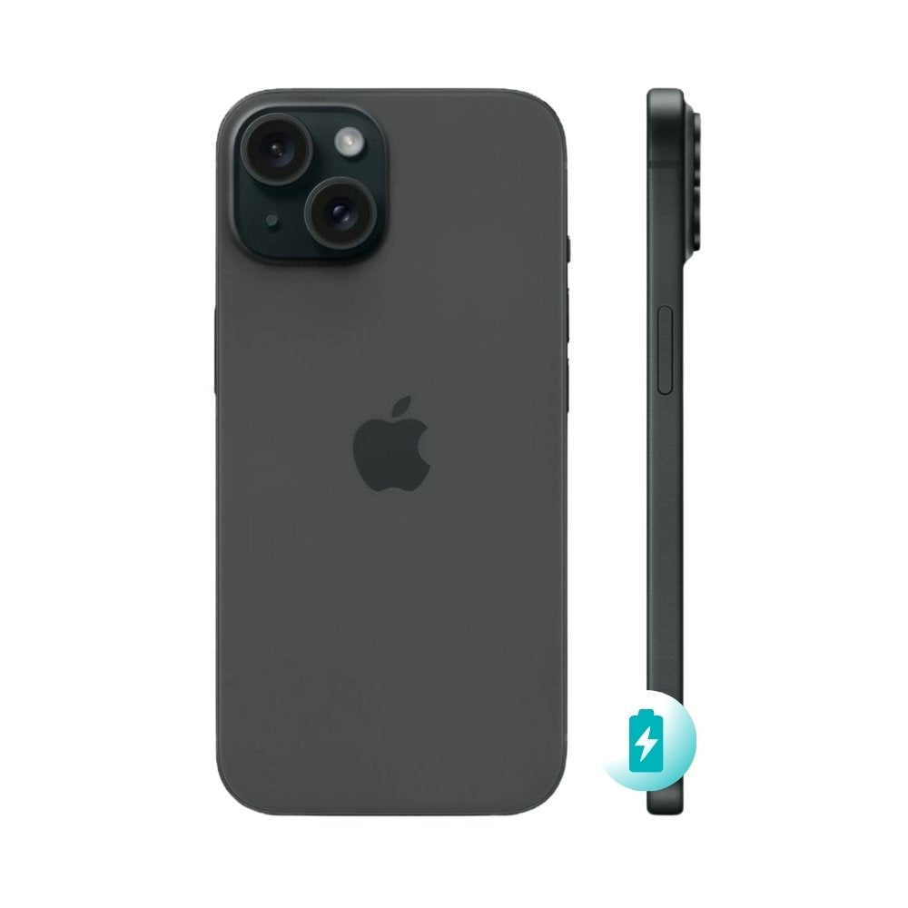 Refurbished iPhone 15 256GB Zwart Simlockvrij met Nieuwe batterij - Productfoto 3 - Back in Use
